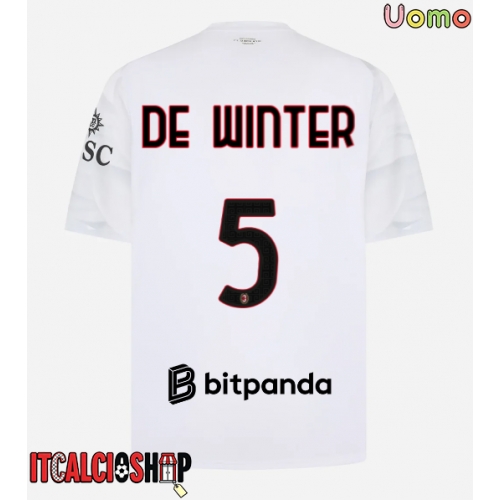 AC Milan Koni De Winter #5 Seconda Maglia 2026-27 Manica Corta